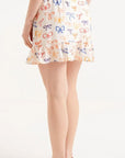 COMPAÑIA FANTASTICA FALDA CORTA ESTAMPADO DE LAZOS