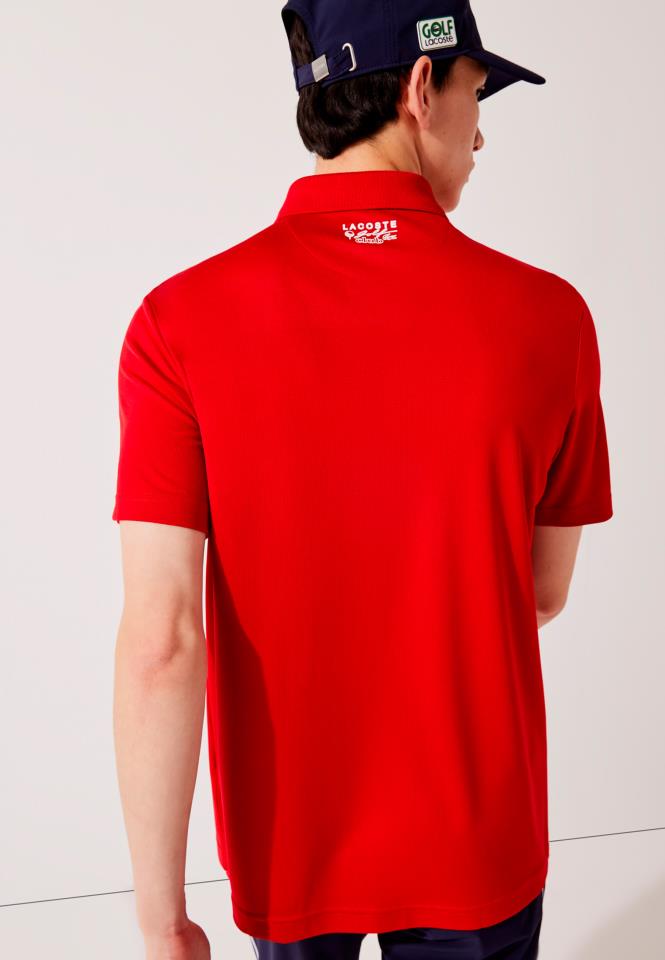 LACOSTE SHORT SLEEVED RIBBED COLLAR SHIRT