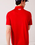 LACOSTE SHORT SLEEVED RIBBED COLLAR SHIRT