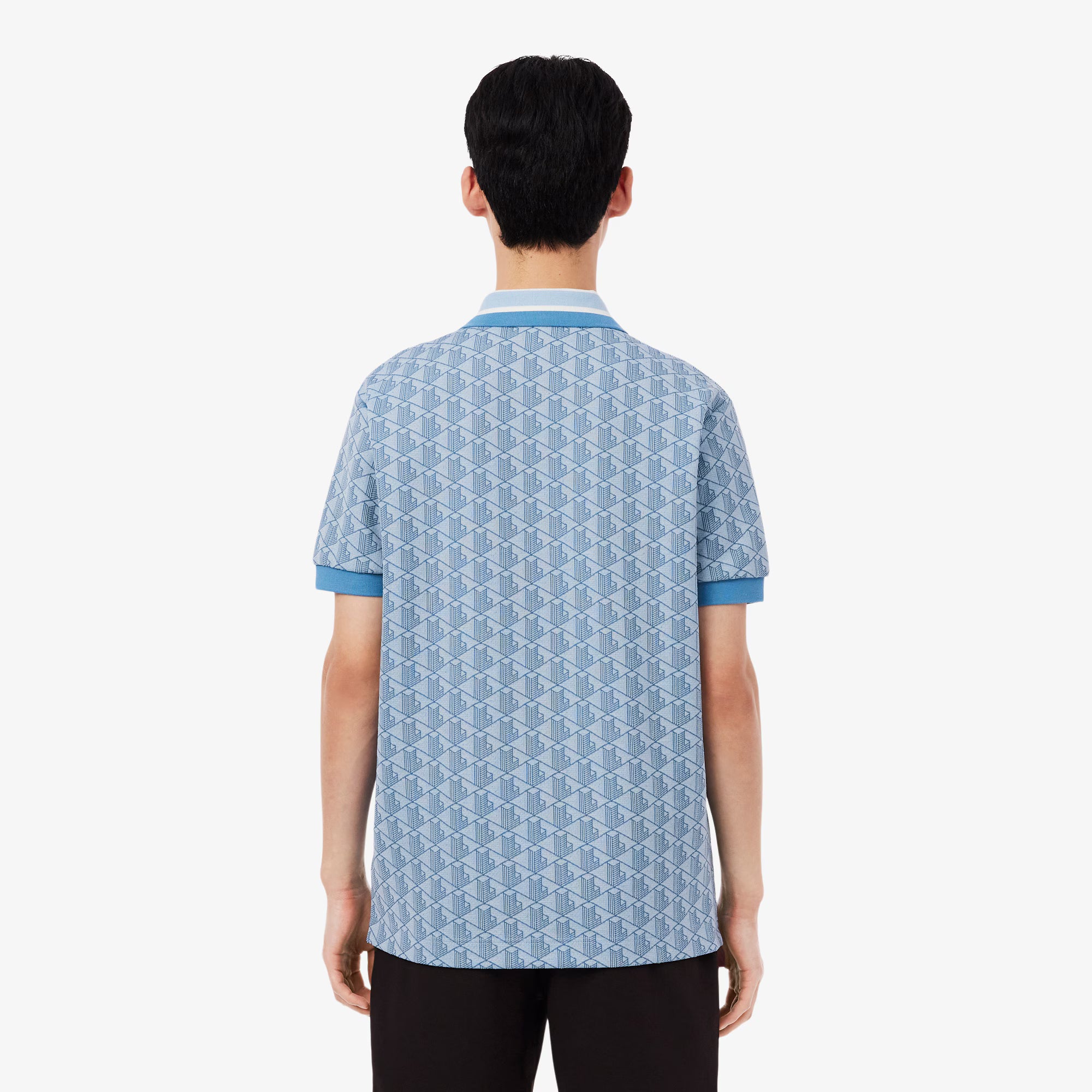 LACOSTE RIBBED COLLAR SHIRT CROISSANT