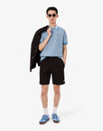 LACOSTE RIBBED COLLAR SHIRT CROISSANT