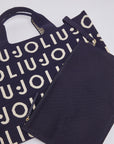 LIU JO L TOTE KNITTED LOGO BLUE SKY