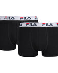 FILA MAN BOXER 2 PACK ELASTIC BLACK