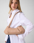 GUESS AMORETTE SHOULDER SATCHEL BEIGE