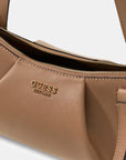 GUESS AMORETTE SHOULDER SATCHEL BEIGE
