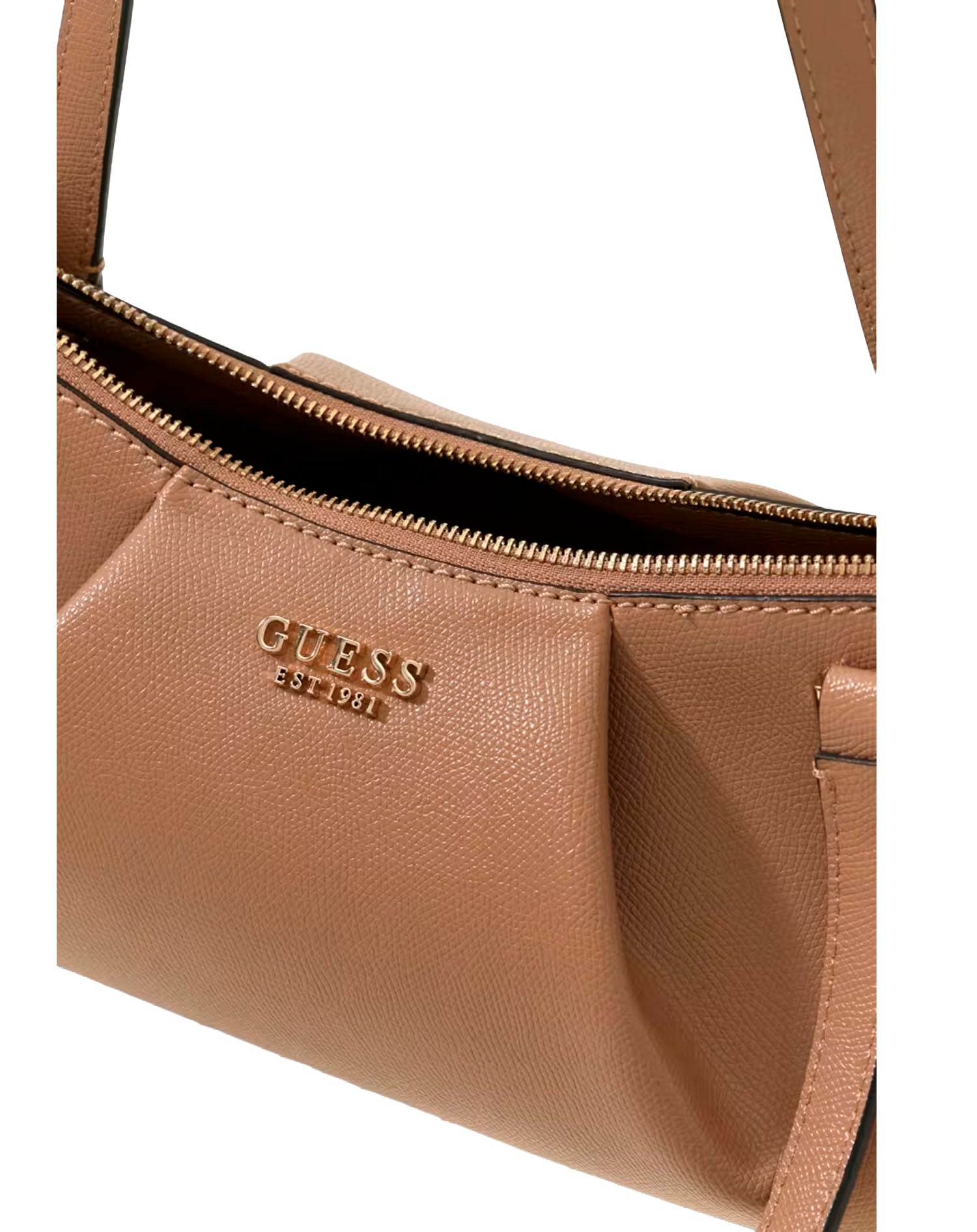 GUESS AMORETTE SHOULDER SATCHEL BEIGE