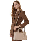 GUESS SIT N LEFIA LUXURY SATCHEL SIMPLY TAUPE
