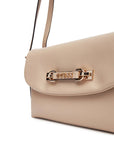GUESS LEFIA FLAP SHOULDER BAG SIMPLY TAUPE