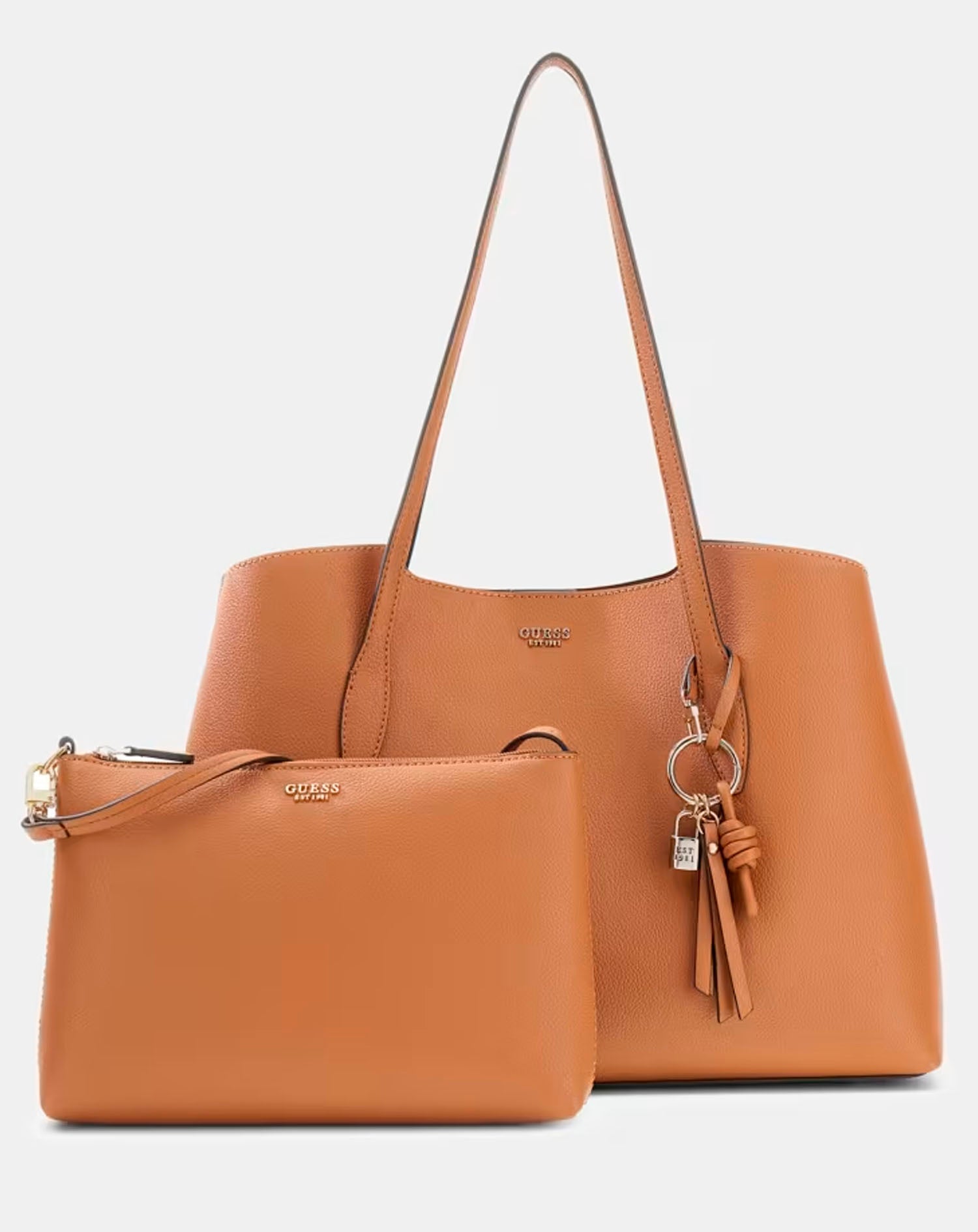 GUESS MELODY 2 IN 1 TOTE CARAMEL