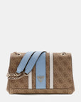 GUESS NOELLE II CNVRTBLE XBODY FLAP LATTE LOGO/LIGHT BLU