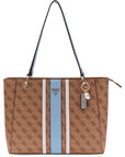 GUESS NOELLE II TOTE LATTE LOGO/LIGHT BLU