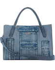 GUESS CAMDEN SHOULDER BAG DENIM MULTI