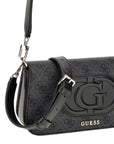 GUESS BOLSO ECO MIETTA FLAP SHOULDER BAG NEGRO