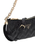 GUESS BOLSO ADELARD TOP ZIP SHOULDER BAG NEGRO