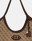 GUESS SAMANTHA GIRLFRIEND TOTE LATTE LOGO BROWN