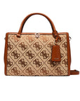 GUESS AUDREY LOGO GIRLFRIEND SATCHEL LATTE LOGO