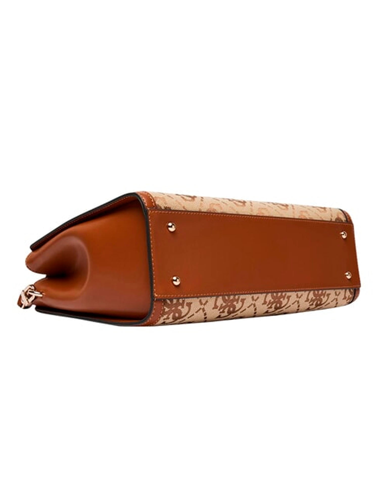 GUESS AUDREY LOGO GIRLFRIEND SATCHEL LATTE LOGO
