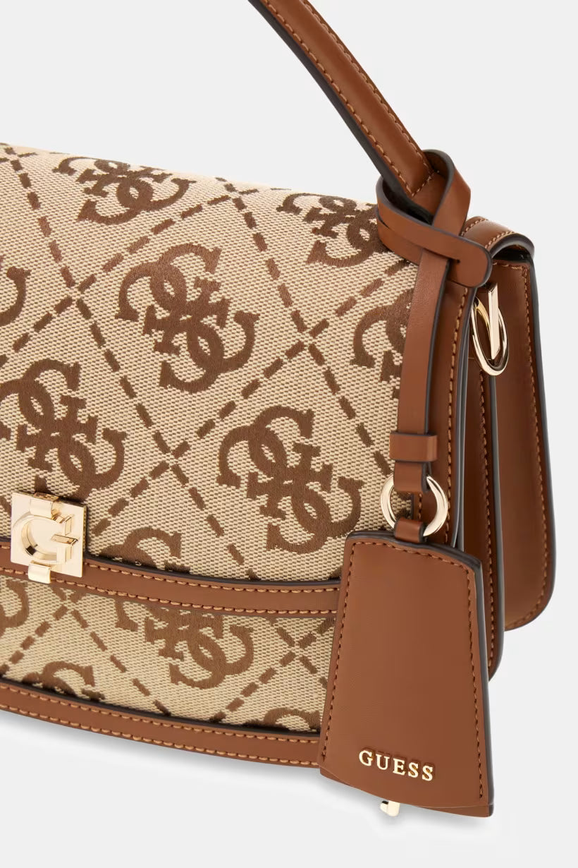 GUESS AUDREY LOGO CNVRTBL XBDY FLAP LATTE LOGO