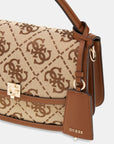 GUESS AUDREY LOGO CNVRTBL XBDY FLAP LATTE LOGO