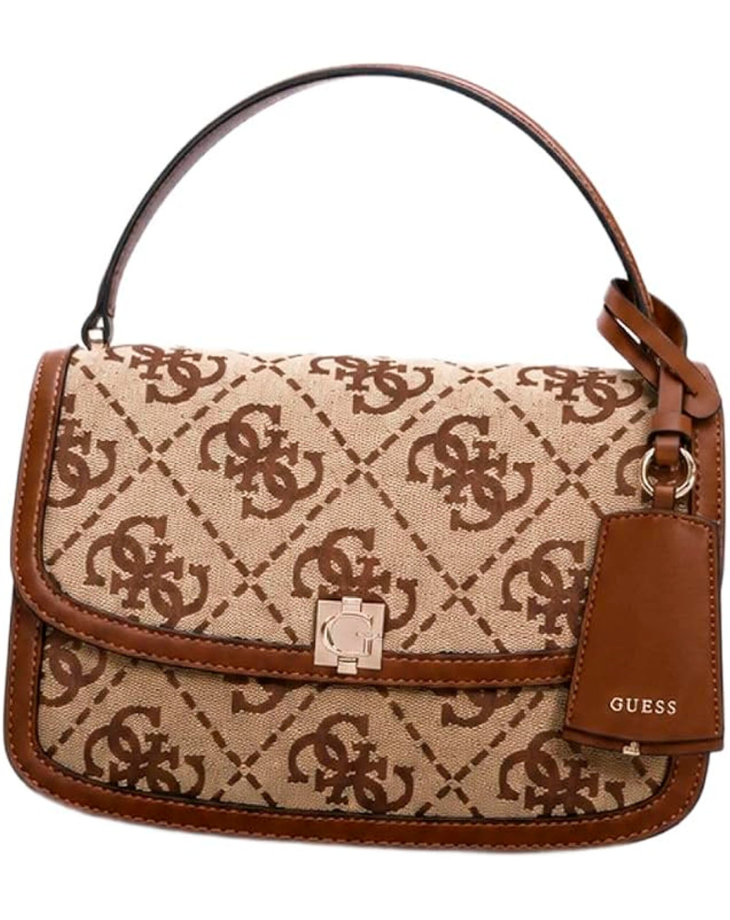 GUESS AUDREY LOGO CNVRTBL XBDY FLAP LATTE LOGO
