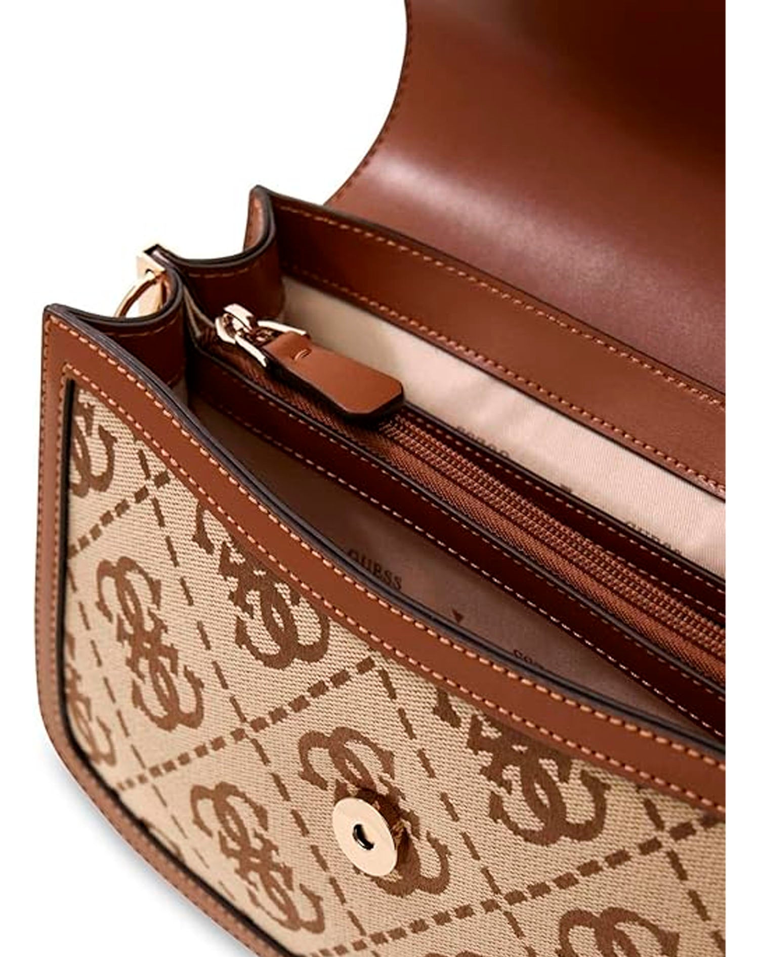 GUESS AUDREY LOGO CNVRTBL XBDY FLAP LATTE LOGO