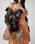 GUESS CAMDEN SHOULDER BAG COGNAC LOGO