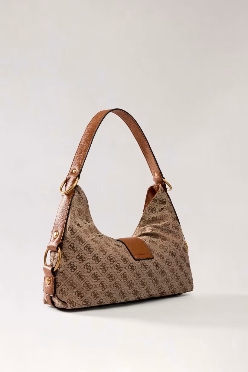 GUESS CAMDEN SHOULDER BAG COGNAC LOGO