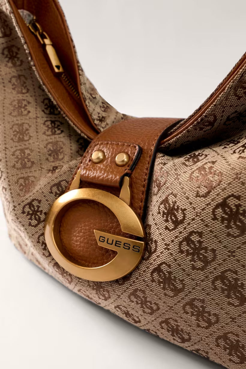 GUESS CAMDEN SHOULDER BAG COGNAC LOGO
