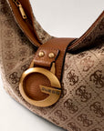 GUESS CAMDEN SHOULDER BAG COGNAC LOGO