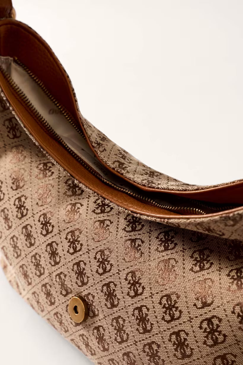 GUESS CAMDEN SHOULDER BAG COGNAC LOGO