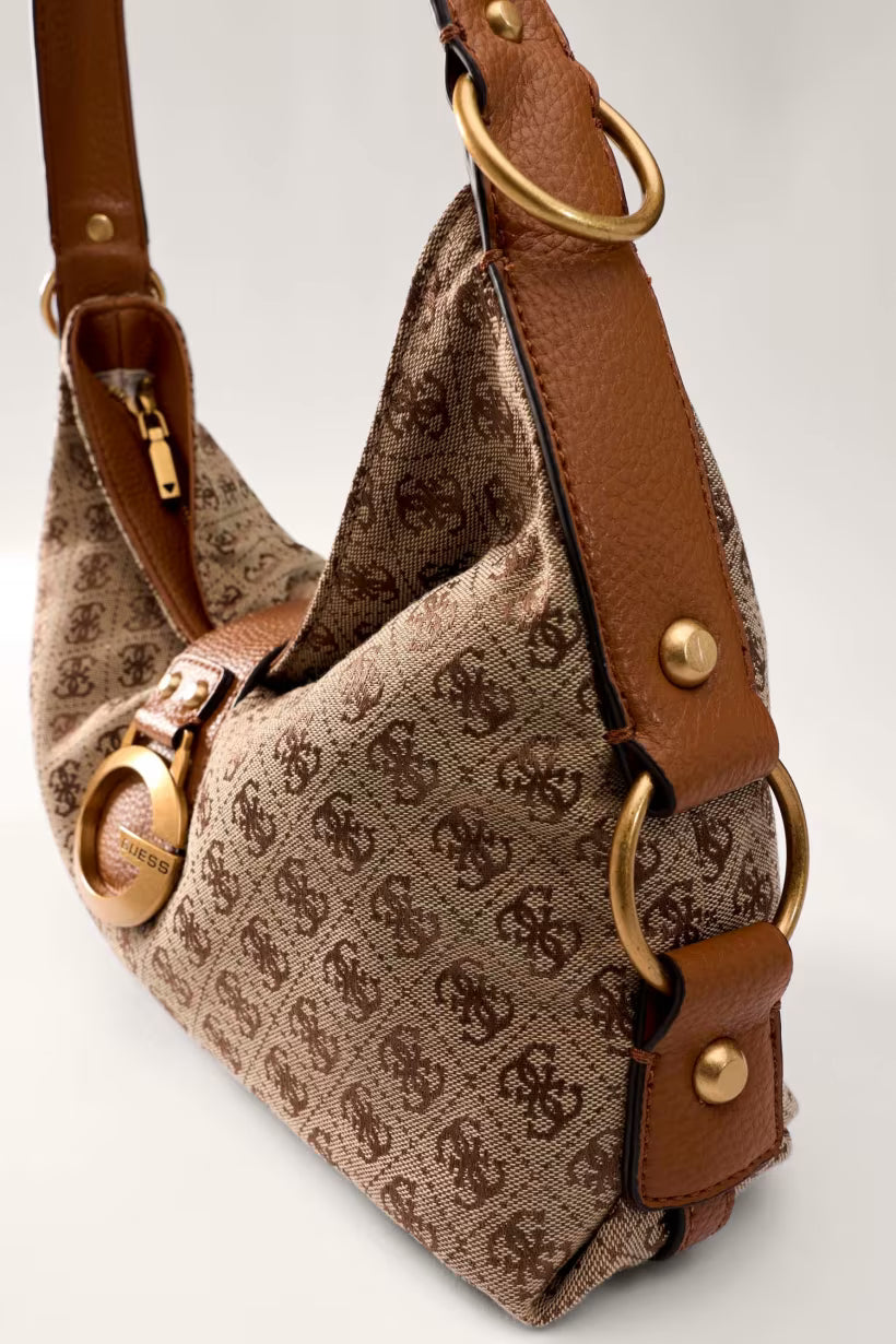 GUESS CAMDEN SHOULDER BAG COGNAC LOGO