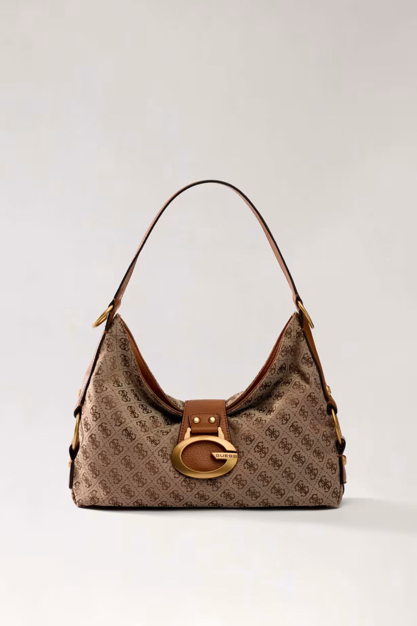 GUESS CAMDEN SHOULDER BAG COGNAC LOGO