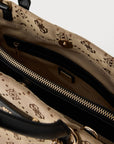 GUESS DOROTHY GIRLFRIEND SATCHEL LATTE LOGO BLA