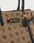 GUESS DOROTHY GIRLFRIEND SATCHEL LATTE LOGO BLA
