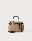 GUESS DOROTHY GIRLFRIEND SATCHEL LATTE LOGO BLA