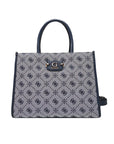 GUESS NEDA 2 COMP TOTE NAVY LOGO
