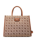 GUESS NEDA 2 COMP TOTE LATTE LOGO