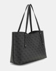 GUESS N BRENTON TOP ZIP TOTE COAL LOGO