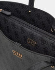 GUESS N BRENTON TOP ZIP TOTE COAL LOGO