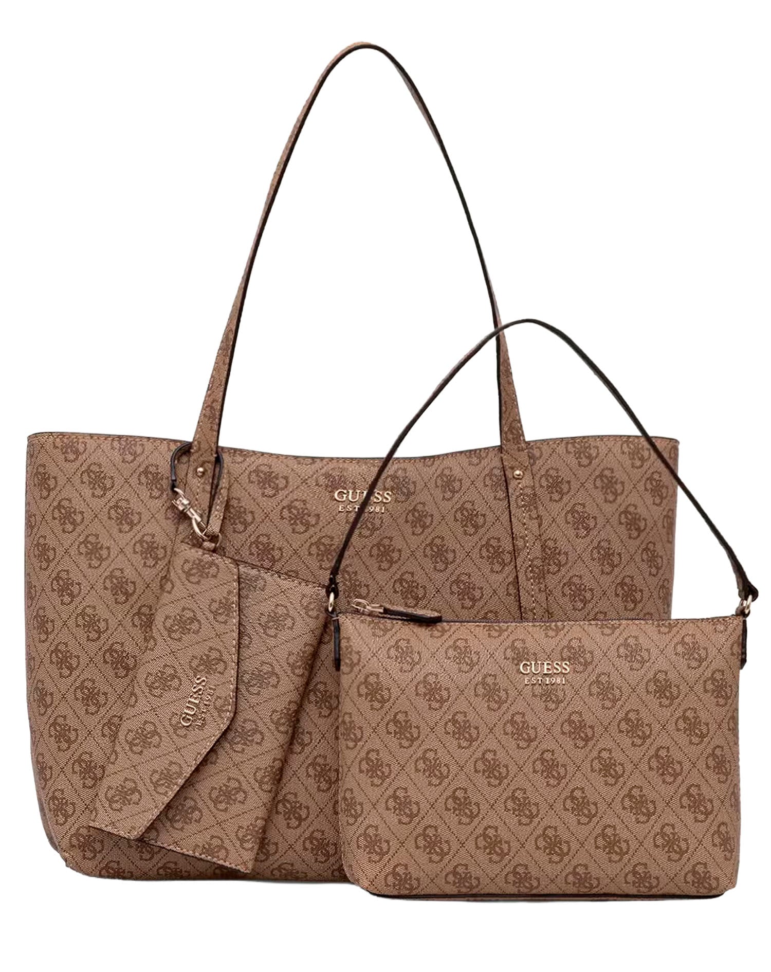 GUESS BRENTON TOP ZIP TOTE LATE LOGO