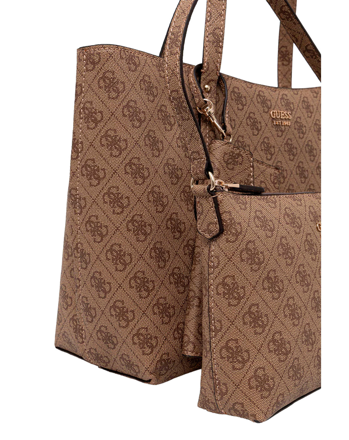 GUESS BRENTON TOP ZIP TOTE LATE LOGO