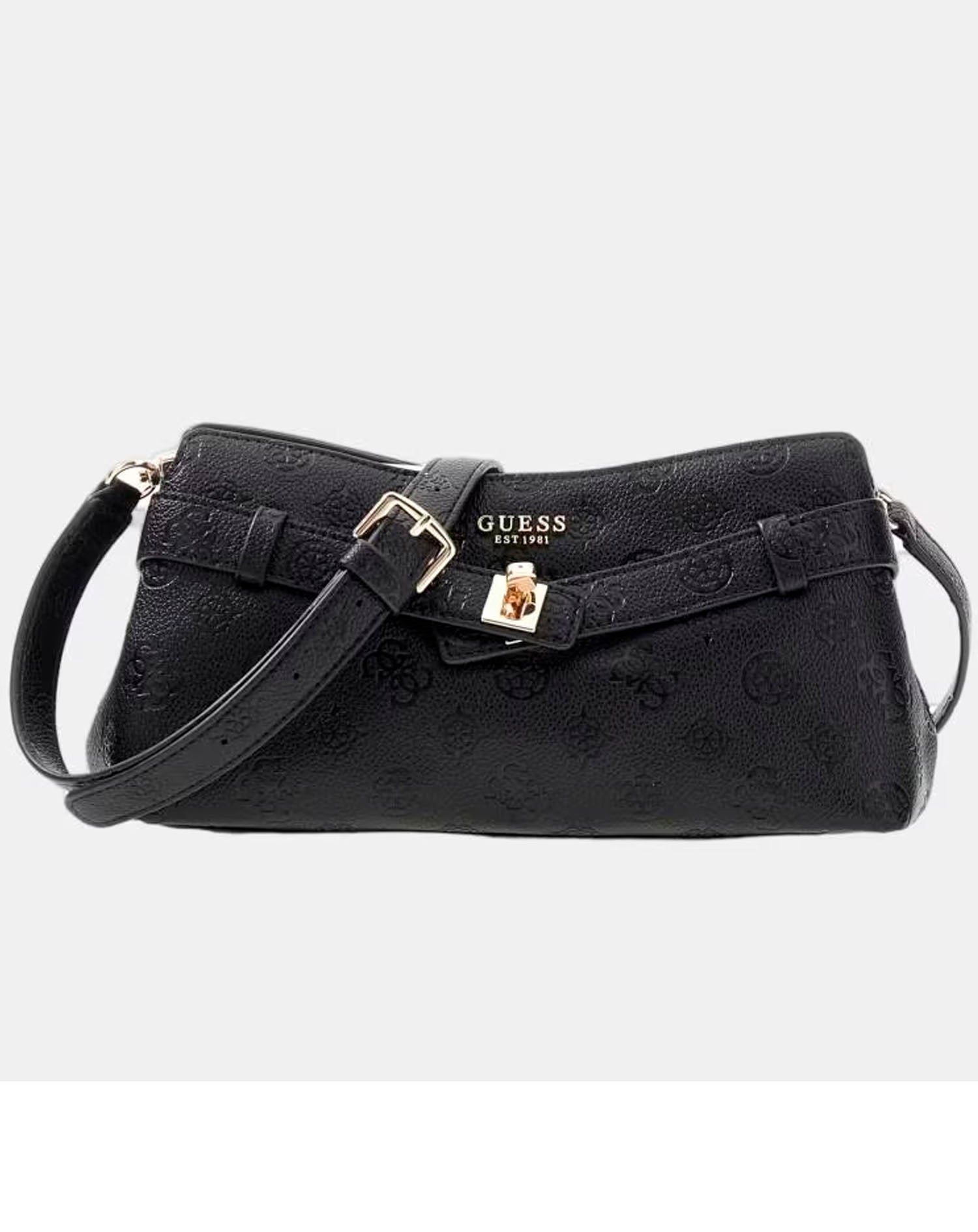 GUESS ELLA LOGO GIRLFRIEND CROSSBODY BLACK LOGO