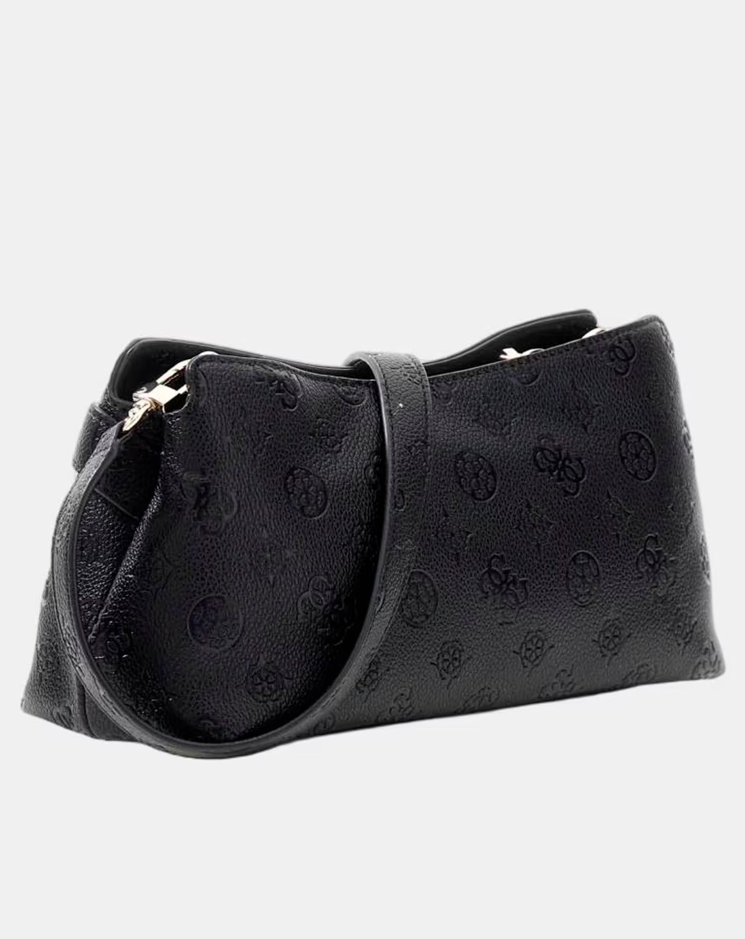 GUESS ELLA LOGO GIRLFRIEND CROSSBODY BLACK LOGO