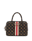 GUESS NELKA BOX SATCHEL MOCHA LOGO