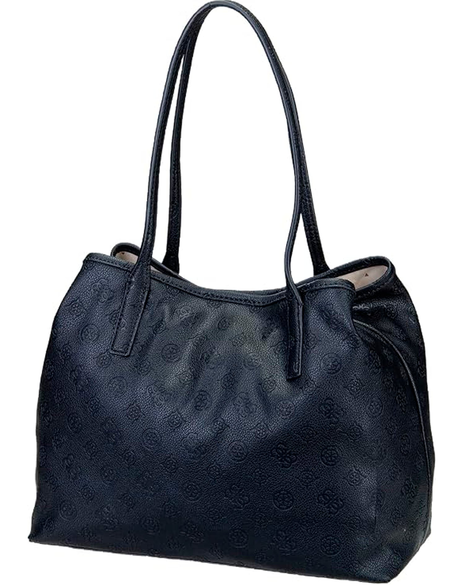GUESS VICTTORIA 2 IN 1 TOTE BLACK LOGO