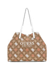 GUESS VIKKY II LARGE TOTE LATTE LOGO MULTI