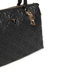 GUESS ADELASIA MULTI COMP SATCHEL BLACK