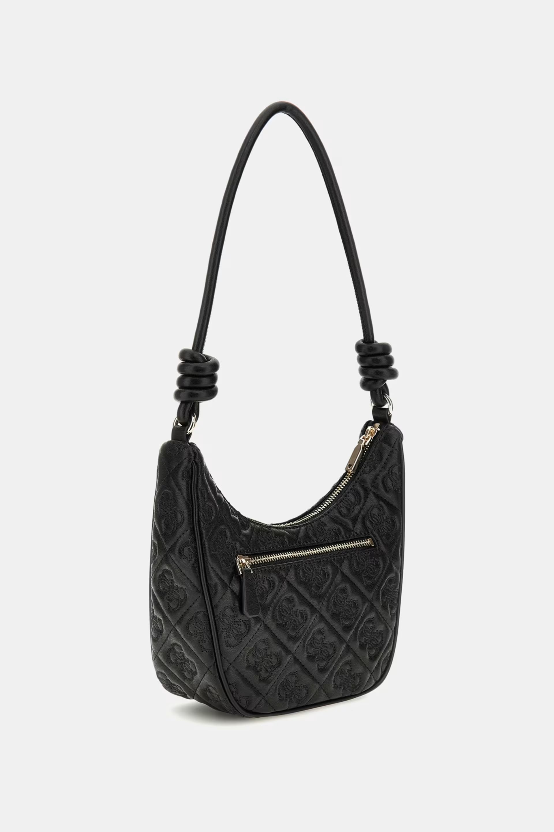 GUESS ADELASIA TOP ZIP SHOULDER BAG BLACK