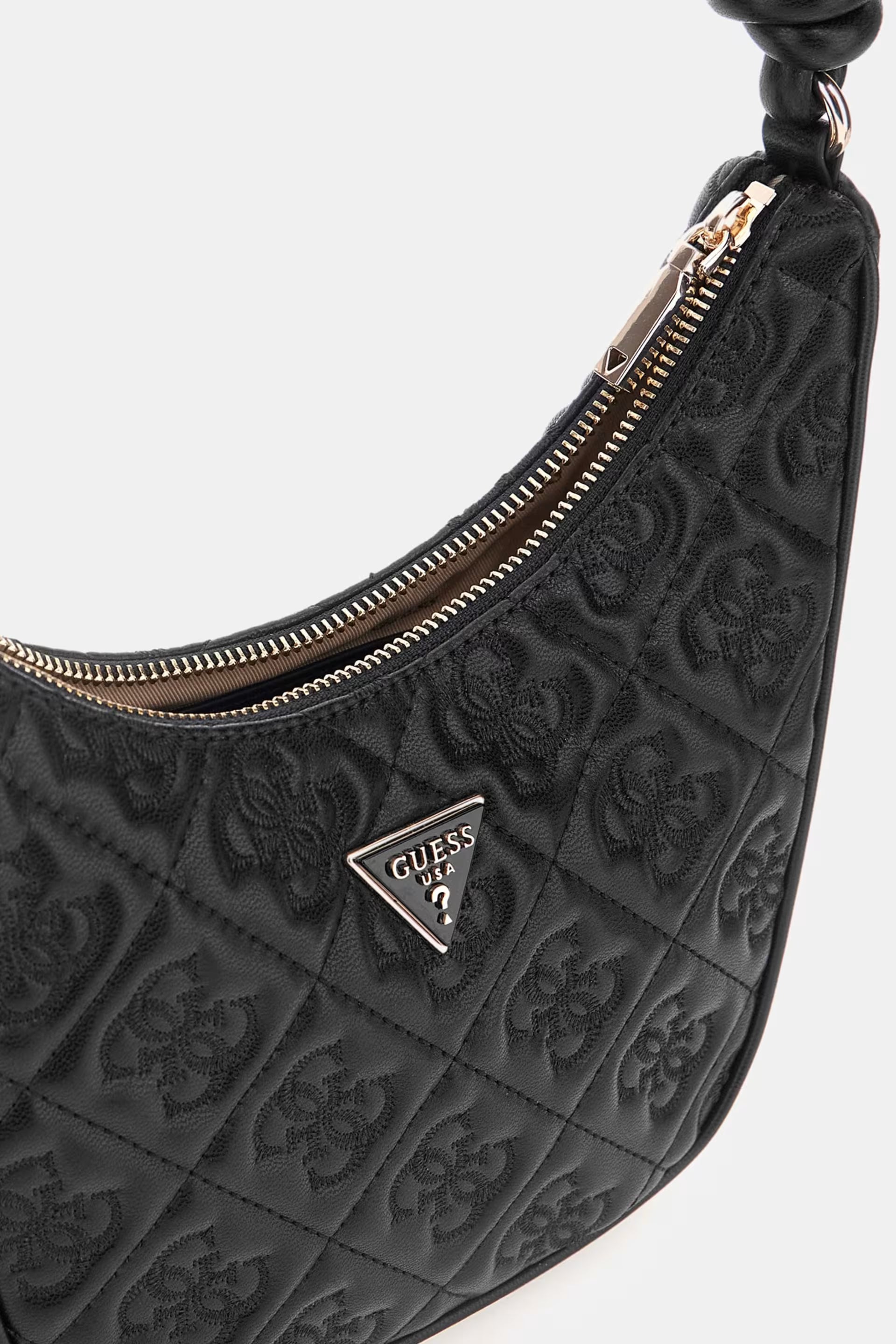 GUESS ADELASIA TOP ZIP SHOULDER BAG BLACK