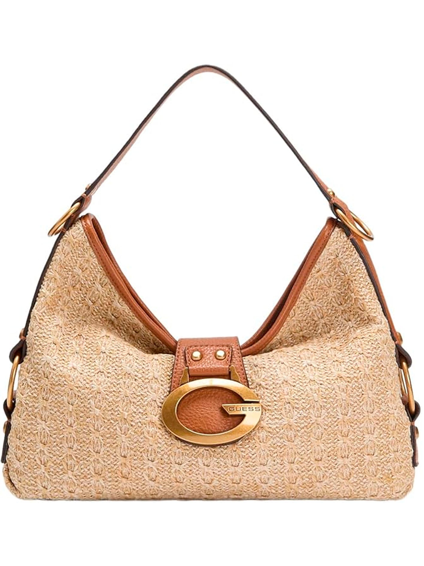 GUESS CAMDEN SHOULDER BAG NATURAL CAMEL